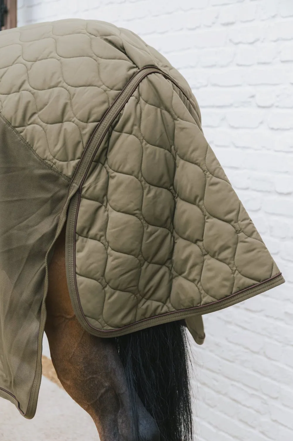 Kentucky Horsewear Hästtäcken & Flughuvor|Kentucky Horsewear-Kombo Cooler Fleecetäcke Pine Green