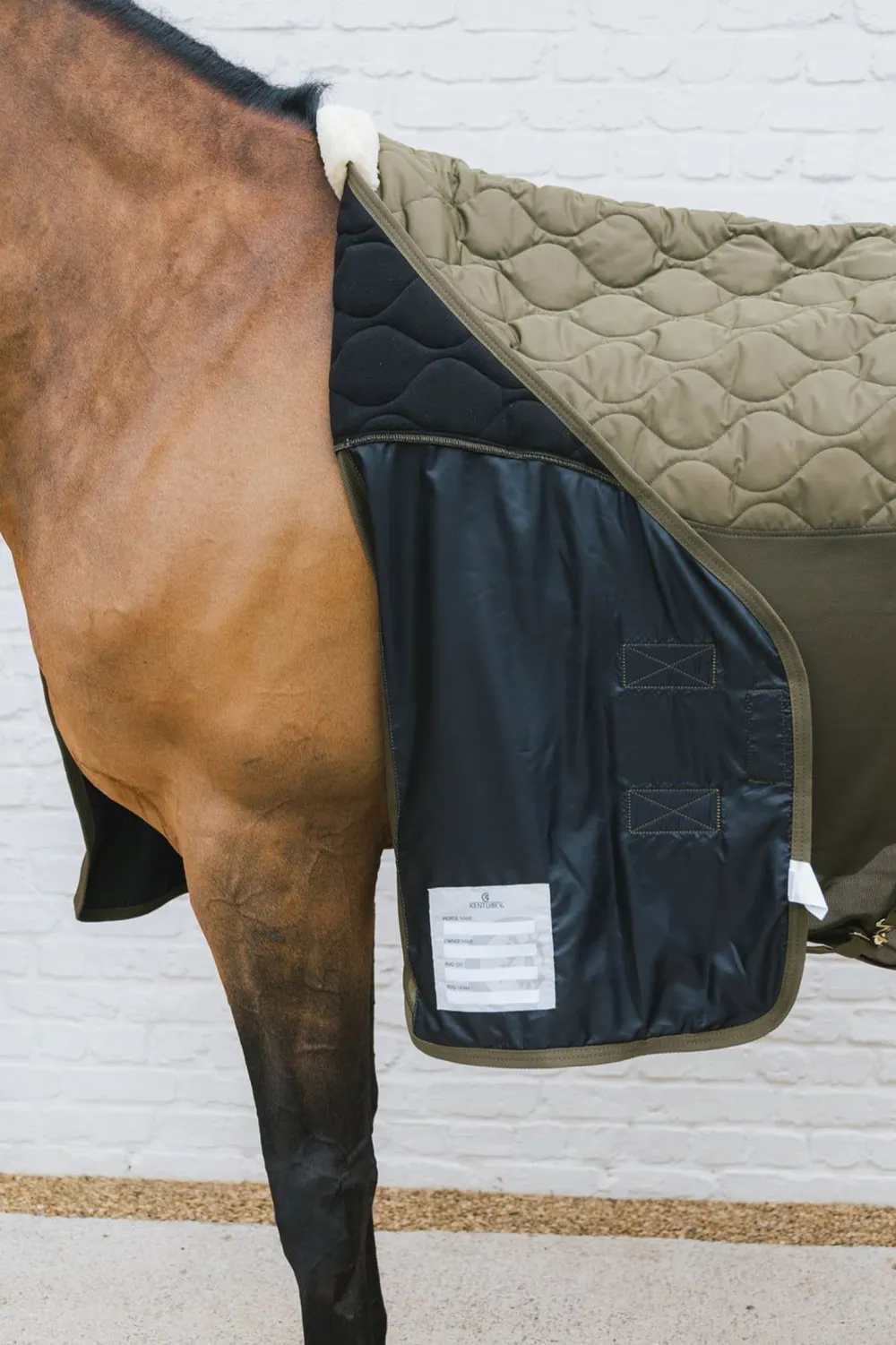 Kentucky Horsewear Hästtäcken & Flughuvor|Kentucky Horsewear-Kombo Cooler Fleecetäcke Pine Green
