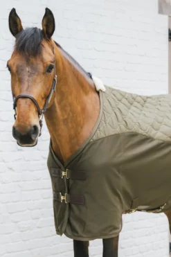 Kentucky Horsewear Hästtäcken & Flughuvor|Kentucky Horsewear-Kombo Cooler Fleecetäcke Pine Green