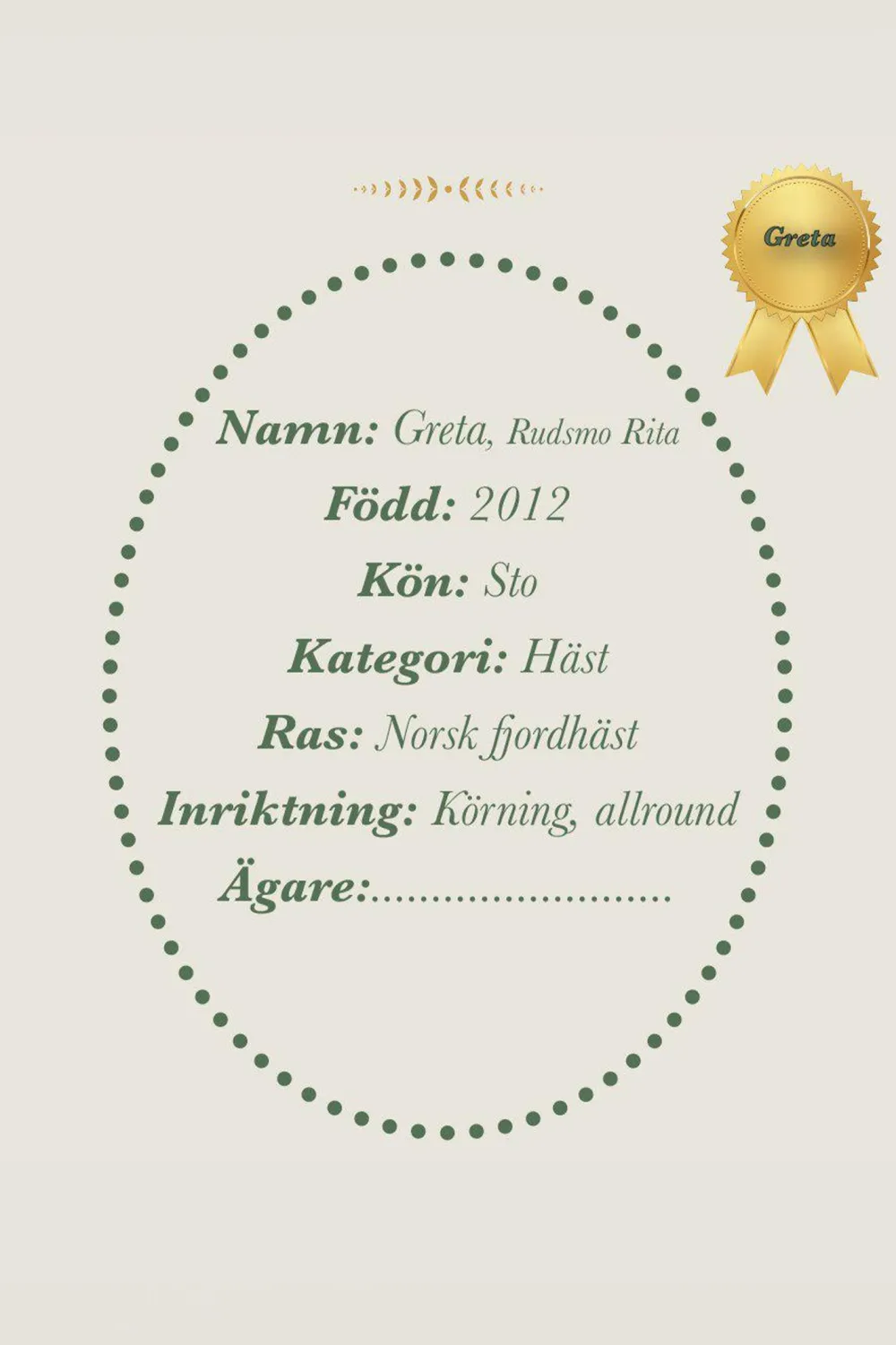 Barn Källquist Equestrian Käpphästar|Källquist Equestrian-Käpphäst Greta Beige med Svart/Vit man