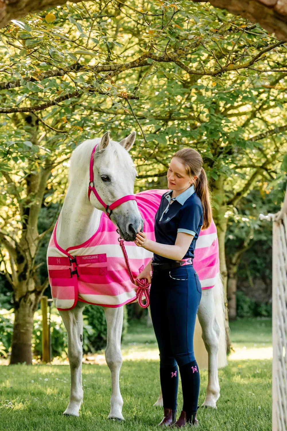 Horseware Hästtäcken & Flughuvor|Horseware-Newmarket Ponny Fleecetäcke Witney Pink
