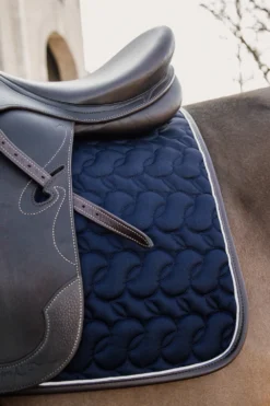 Kentucky Horsewear Kentucky Horsewear|Schabrak & Huvor-No Logo Schabrak Navy/Vit/Brun