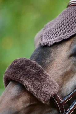 Kentucky Horsewear Träns & Pannband|Grimmor & Grimskaft-Nosskydd Fårskinn Brun