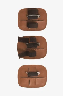 Lippo Lippo-Nummerlapp 3 Rektangulär Läder Brun/Guld