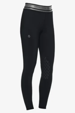 Barn Cavalleria Toscana Ridbyxor & Tights|Cavalleria Toscana-Perforated Stripe Logo Tights Junior