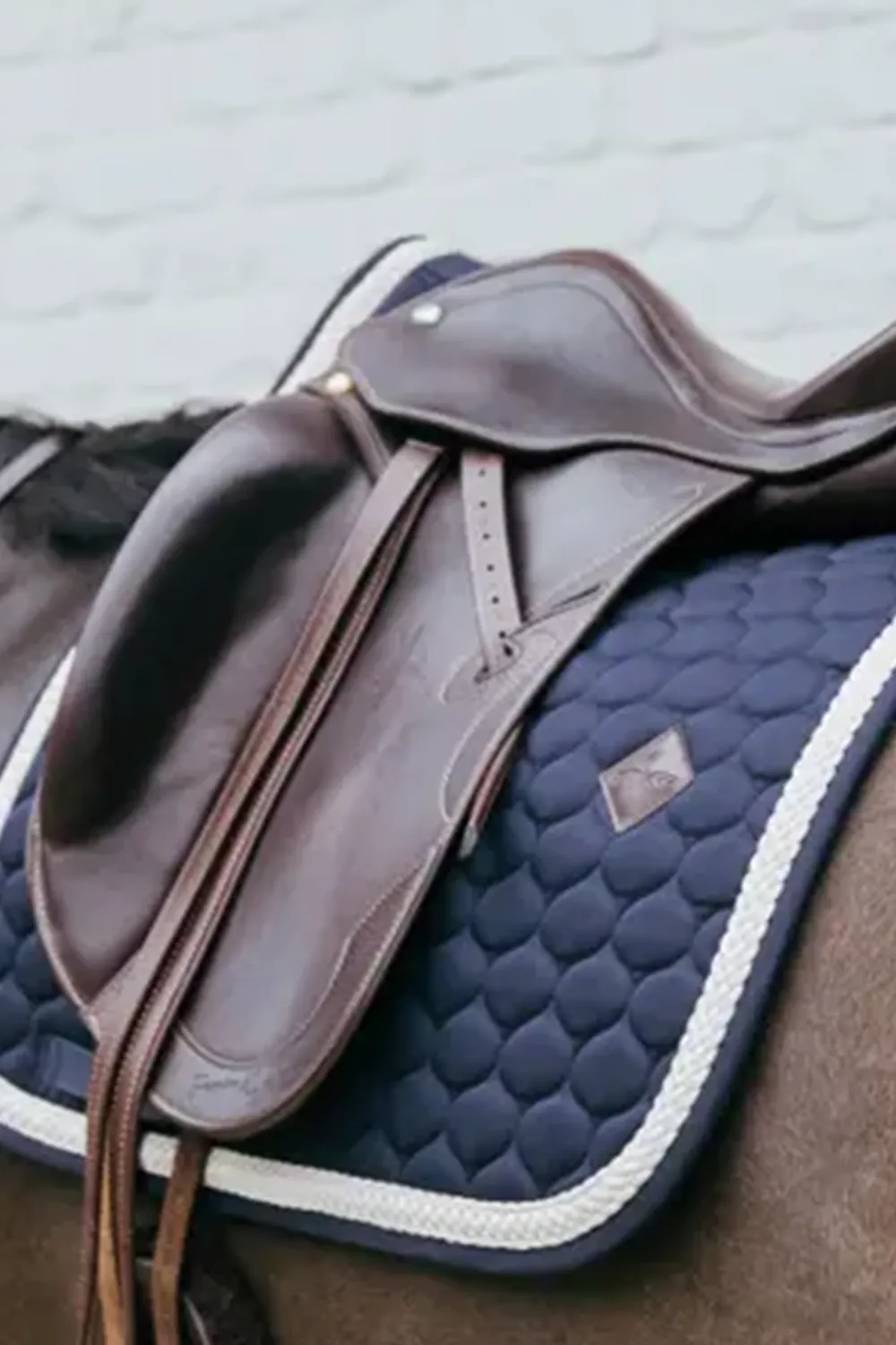 Kentucky Horsewear Kentucky Horsewear|Schabrak & Huvor-Plaited Cord Dressyrschabrak Navy