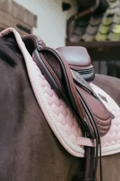 Kentucky Horsewear Kentucky Horsewear|Schabrak & Huvor-Plaited Cord Hoppschabrak Light Rose