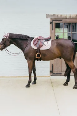 Kentucky Horsewear Kentucky Horsewear|Schabrak & Huvor-Plaited Cord Hoppschabrak Light Rose