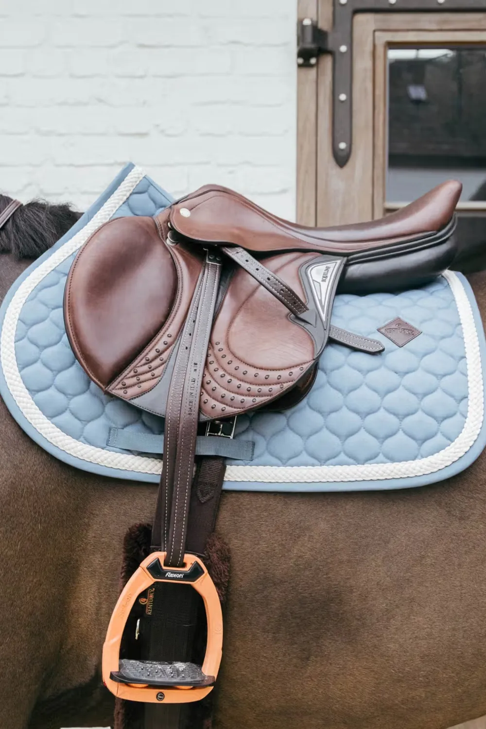 Kentucky Horsewear Kentucky Horsewear|Schabrak & Huvor-Plaited Cord Hoppschabrak Ljusblå
