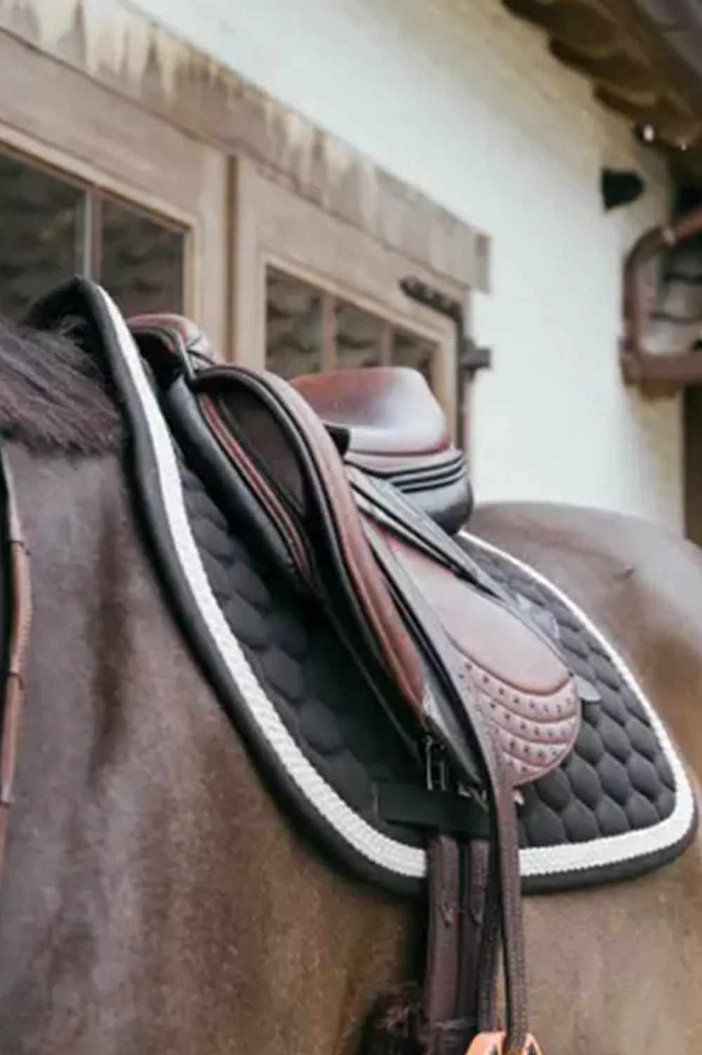 Kentucky Horsewear Kentucky Horsewear|Schabrak & Huvor-Plaited Cord Hoppschabrak Svart
