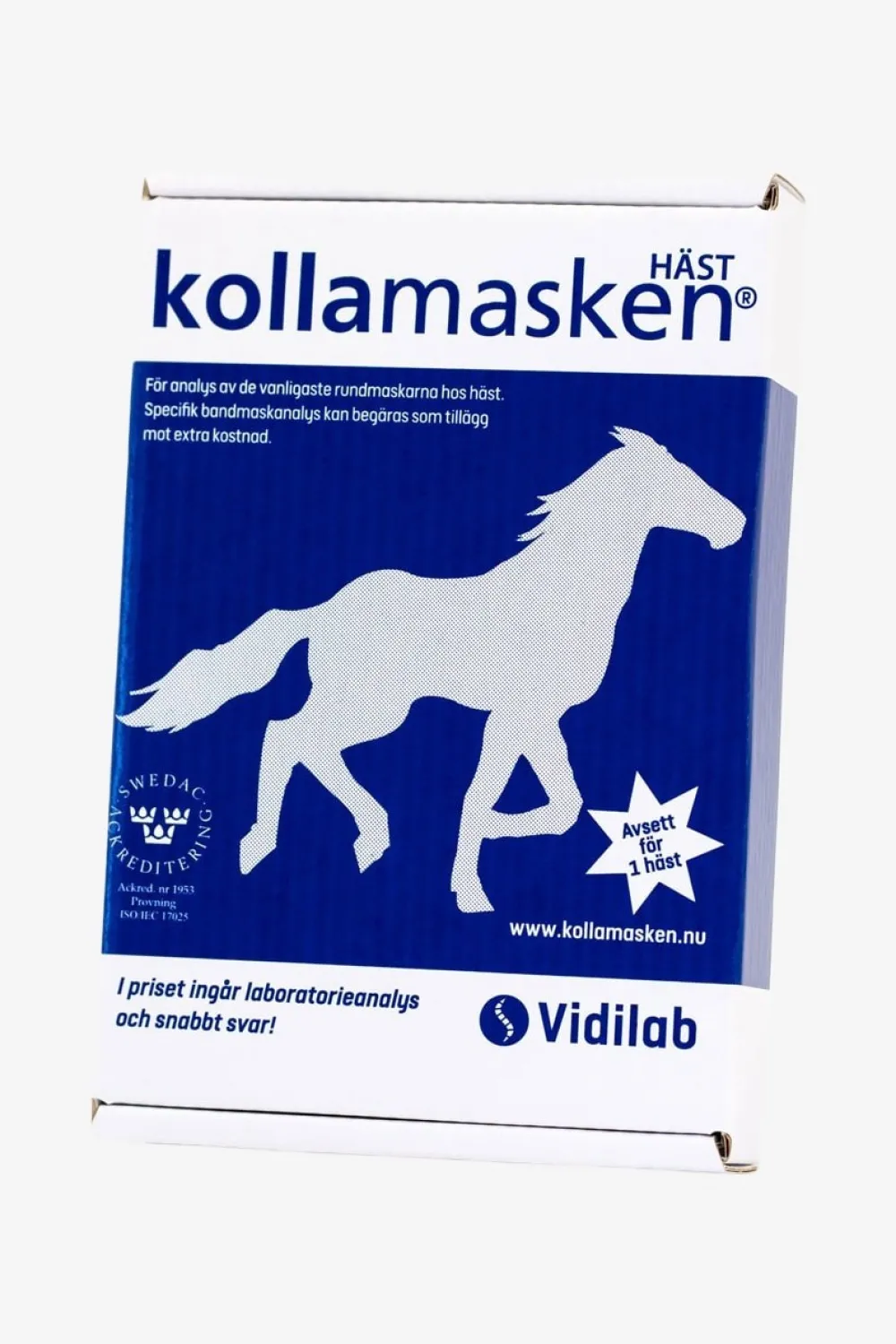 Kolla Masken Fodertillskott & Hästgodis-Provtagningskit