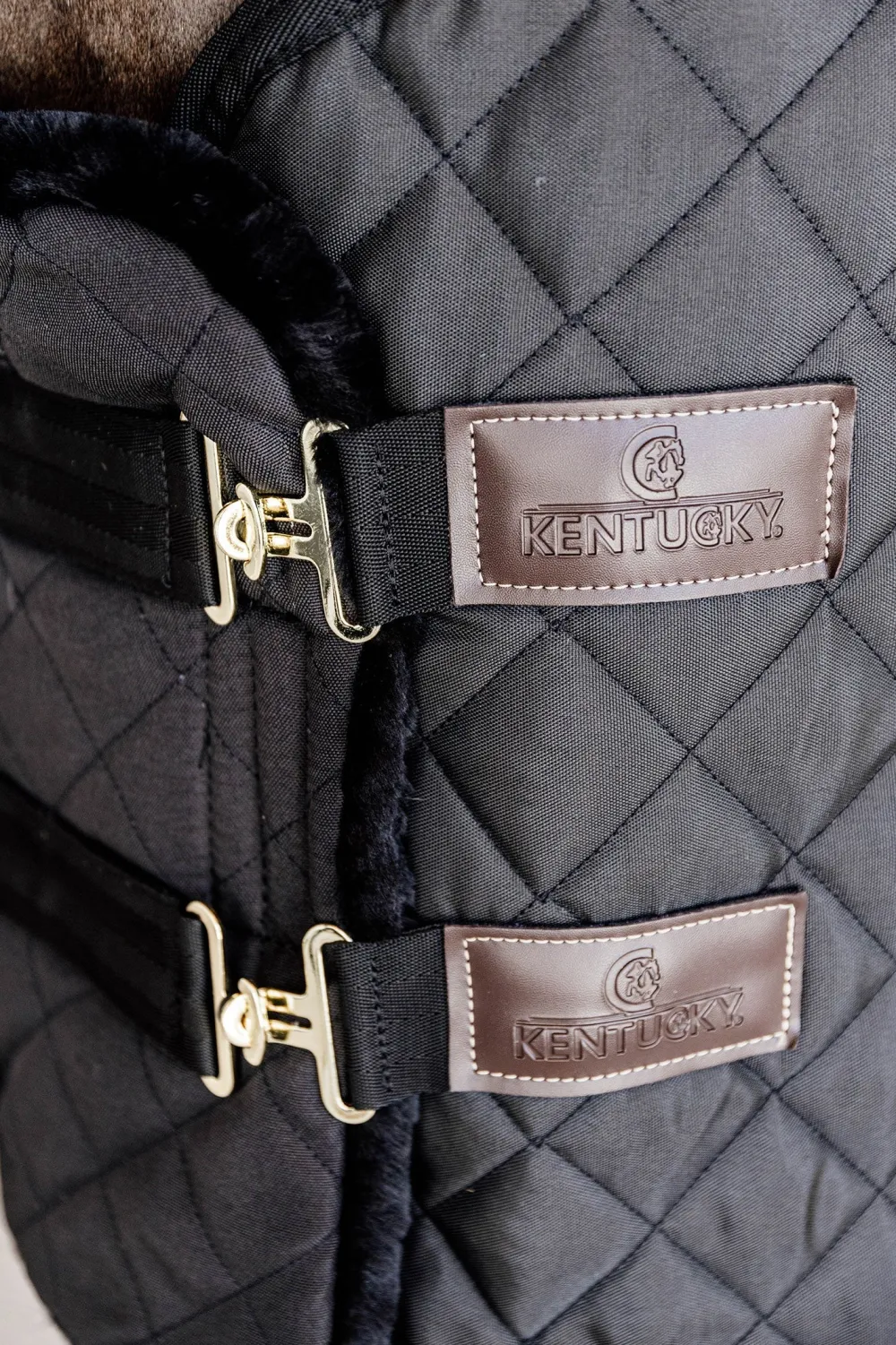 Kentucky Horsewear Hästtäcken & Flughuvor|Kentucky Horsewear-Quiltad Täckesförlängare Svart