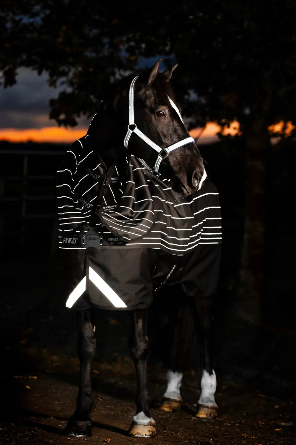 Horseware Hästtäcken & Flughuvor|Horseware-Regntäcke Amigo Plus 1200D Reflex 0g Black/Reflective