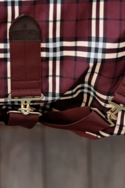 Kentucky Horsewear Hästtäcken & Flughuvor|Kentucky Horsewear-Regntäcke Comfort 0g Bordeaux/Rutig
