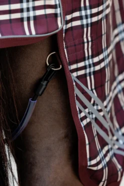 Kentucky Horsewear Hästtäcken & Flughuvor|Kentucky Horsewear-Regntäcke Comfort 0g Bordeaux/Rutig