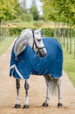 Horseware Hästtäcken & Flughuvor|Horseware-Regntäcke Ionic 100g Imperial Blue/silver