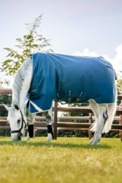 Horseware Hästtäcken & Flughuvor|Horseware-Regntäcke Ionic 100g Imperial Blue/silver