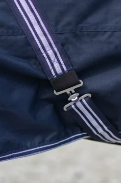 QHP Qhp|Hästtäcken & Flughuvor-Regntäcke Luxury 100gr Navy