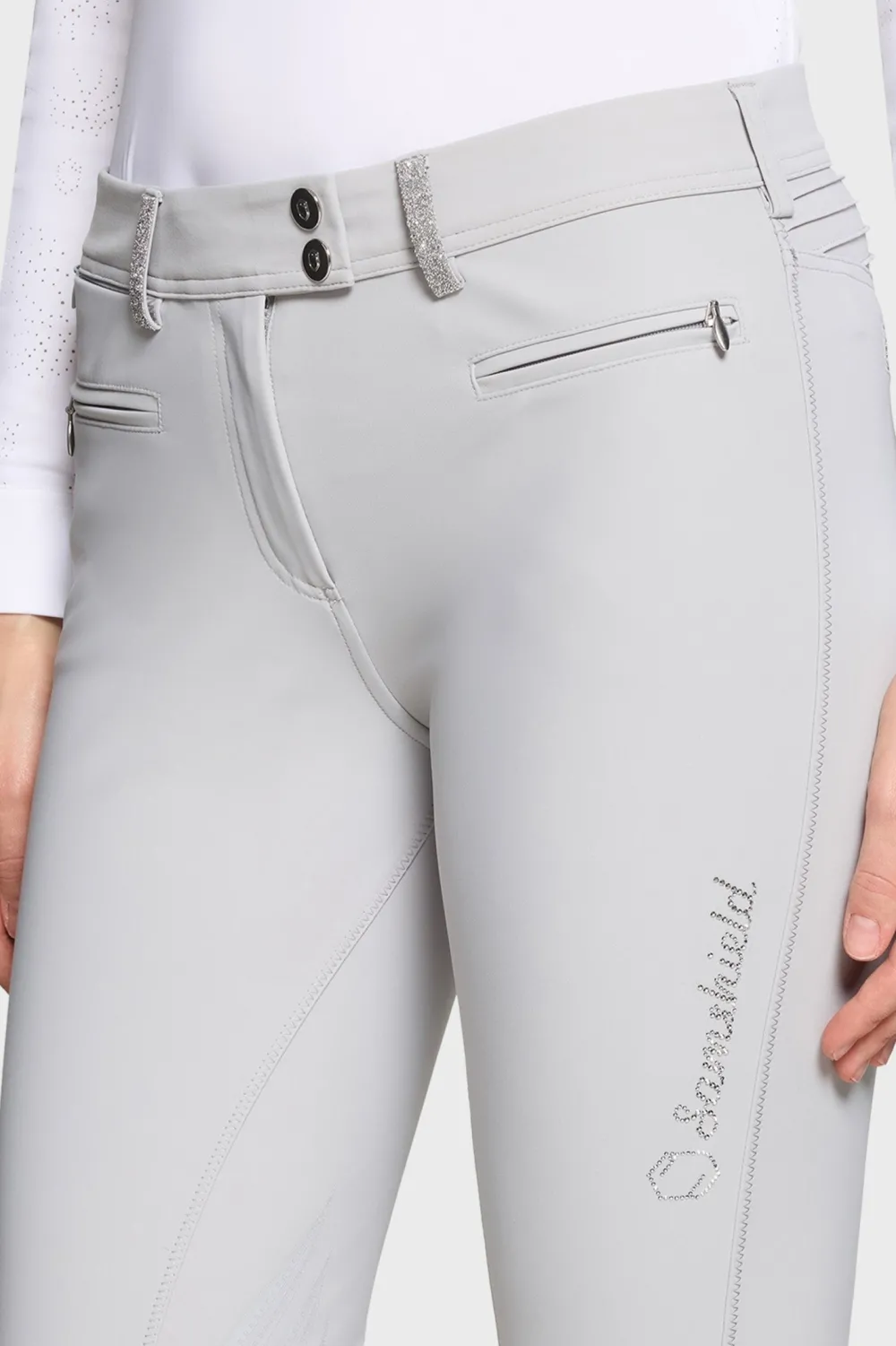 Samshield Samshield|Ridbyxor & Tights-Ridbyxor Adele Knä Grip Ljusgrå