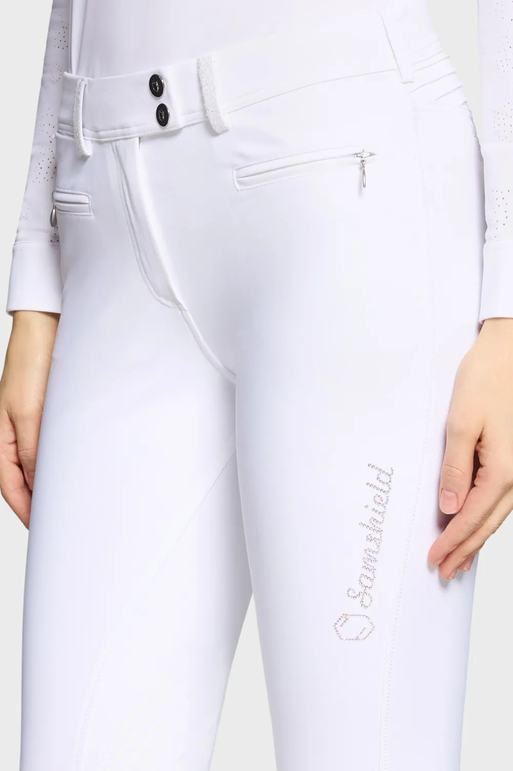 Samshield Samshield|Ridbyxor & Tights-Ridbyxor Adele Knä Grip Vit