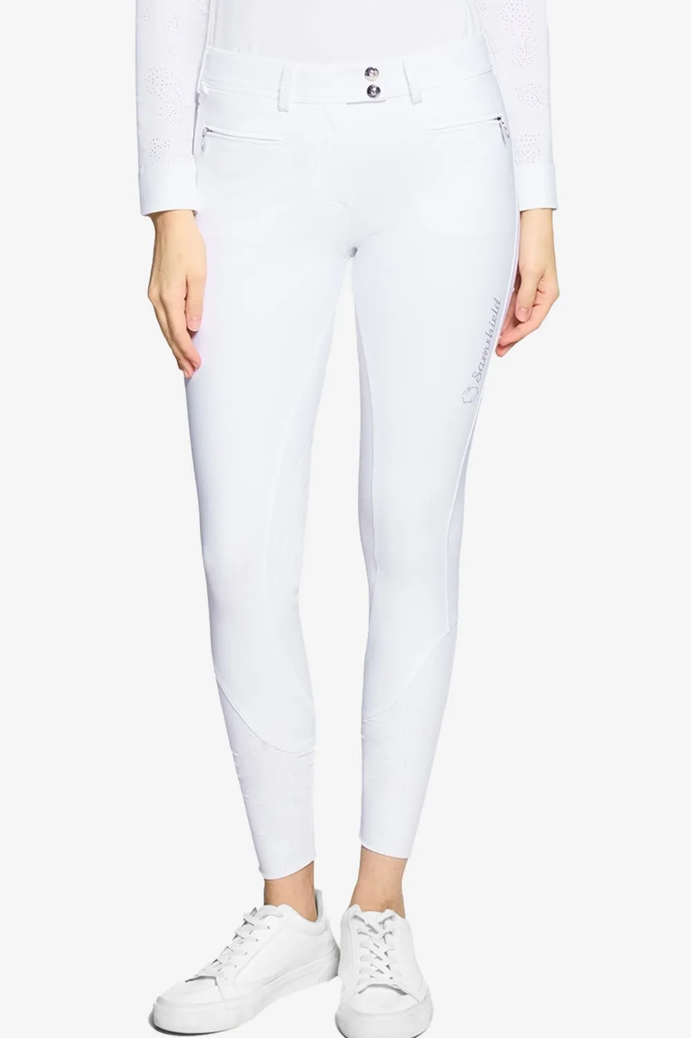 Samshield Samshield|Ridbyxor & Tights-Ridbyxor Adele Knä Grip Vit