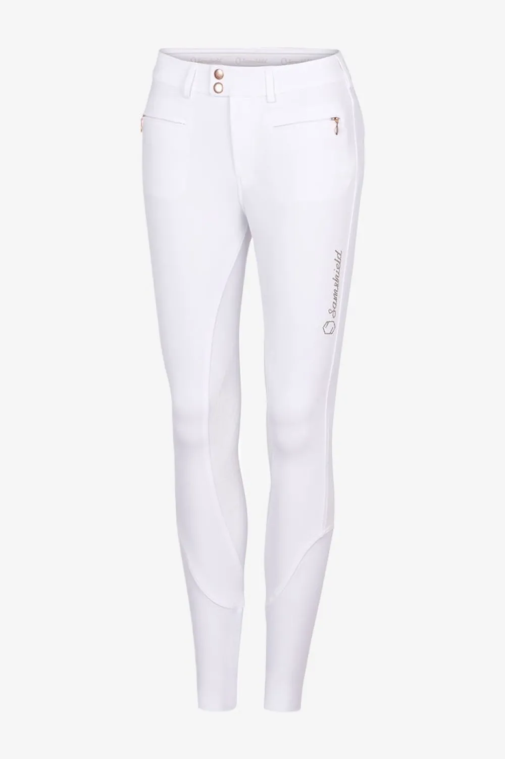 Samshield Samshield|Ridbyxor & Tights-Ridbyxor Adee Knä Grip Vit/Roé