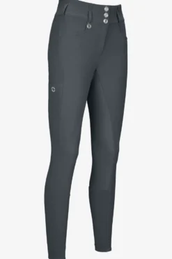 Pikeur Pikeur|Ridbyxor & Tights-Ridbyxor Candela Full Grip Flex Faux Leather Dark Shadow