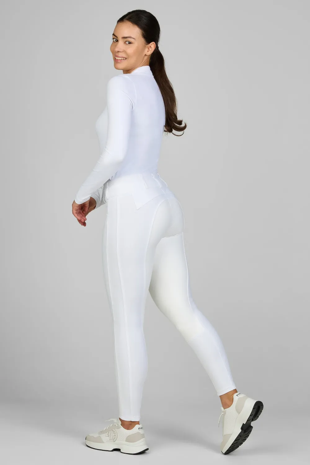 Pikeur Pikeur|Ridbyxor & Tights-Ridbyxor Candela Full Grip Flex Faux Leather Vit
