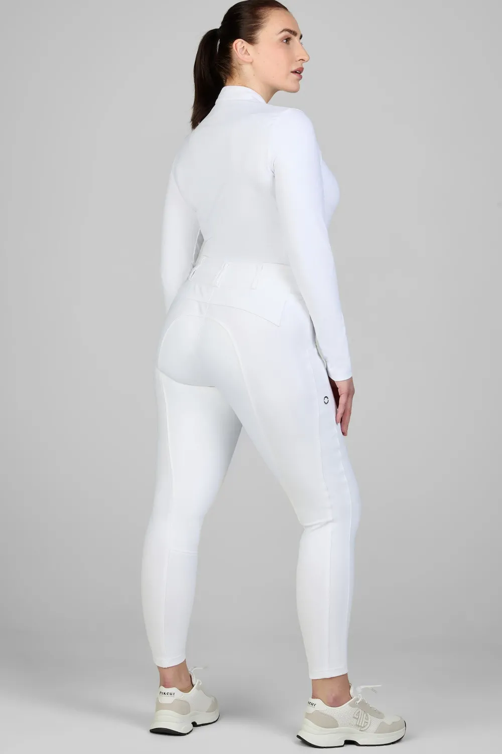 Pikeur Pikeur|Ridbyxor & Tights-Ridbyxor Candela Full Grip Flex Faux Leather Vit