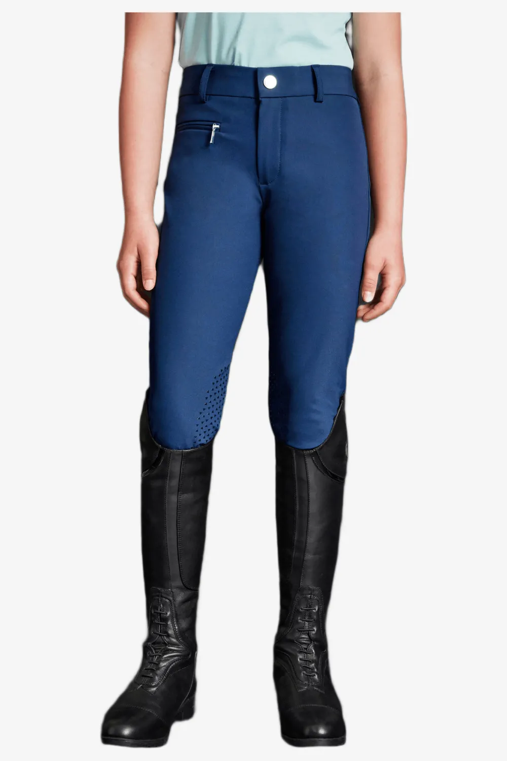 Barn Mountain Horse Mountain Horse|Ridbyxor & Tights-Ridbyxor Crown Knä Grip Junior Navy
