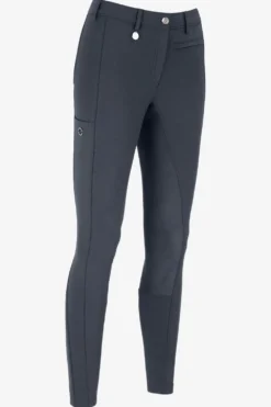 Pikeur Pikeur|Ridbyxor & Tights-Ridbyxor Lugana Full Grip Flex Faux Leather Dark Shadow