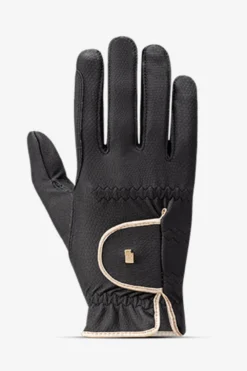 Roeckl Roeckl|Ridhandskar-Ridhandskar Lona Svart/Guld