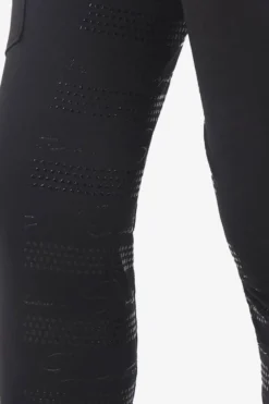 Barn QHP Qhp|Ridbyxor & Tights-Ridtights Eden Junior Full Grip Svart