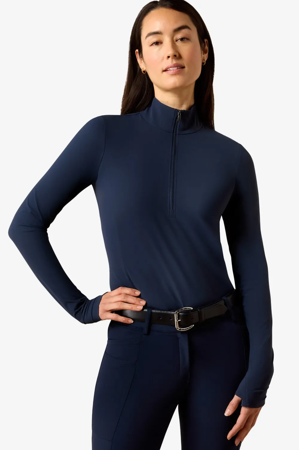 Ariat Ariat|Tröjor & Toppar-Ridtröja ovei 1/2 Navy Ecipe