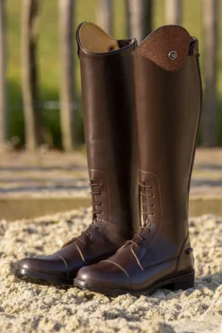 Barn QHP Qhp|Ridstövlar Barn-Romy Top Glitter Brun