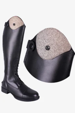 Barn QHP Qhp|Ridstövlar Barn-Romy Top Glitter Guld
