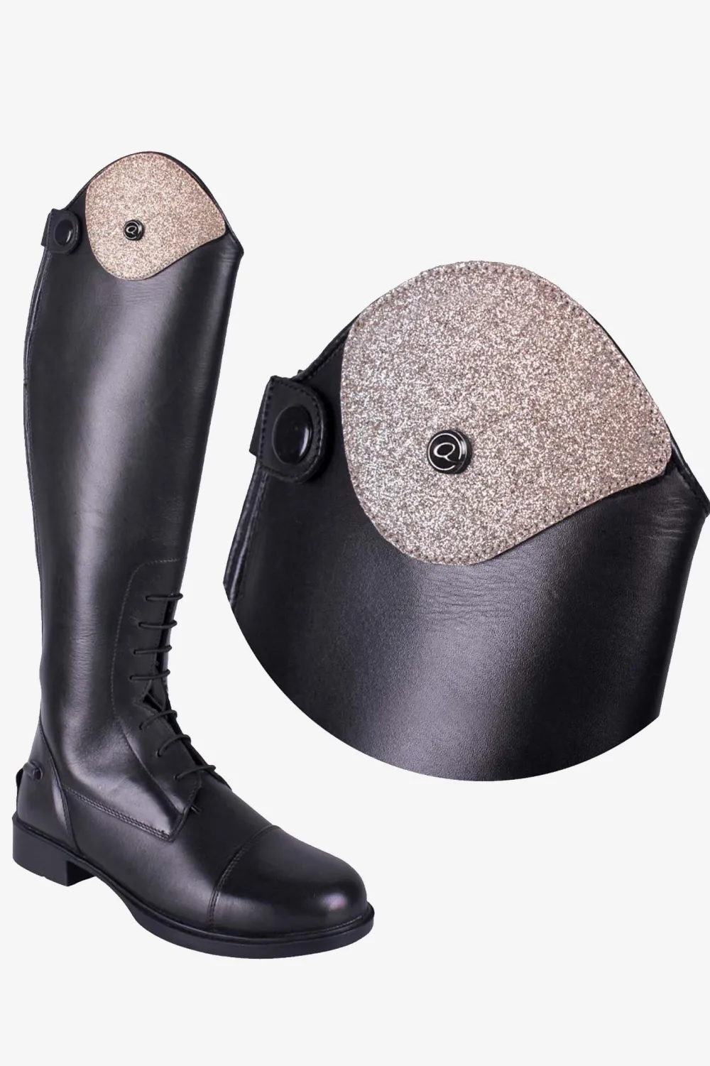 Barn QHP Qhp|Ridstövlar Barn-Romy Top Glitter Guld