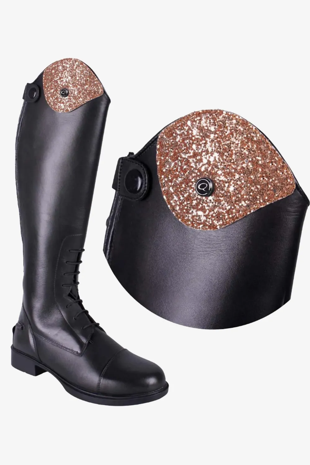 Barn QHP Qhp|Ridstövlar Barn-Romy Top Sparkle Roséguld