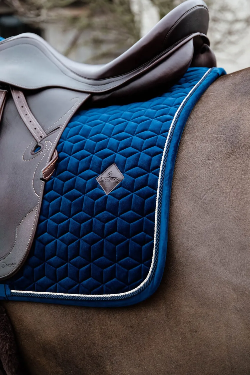 Kentucky Horsewear Kentucky Horsewear|Schabrak & Huvor-Schabrak Basic Velvet Navy