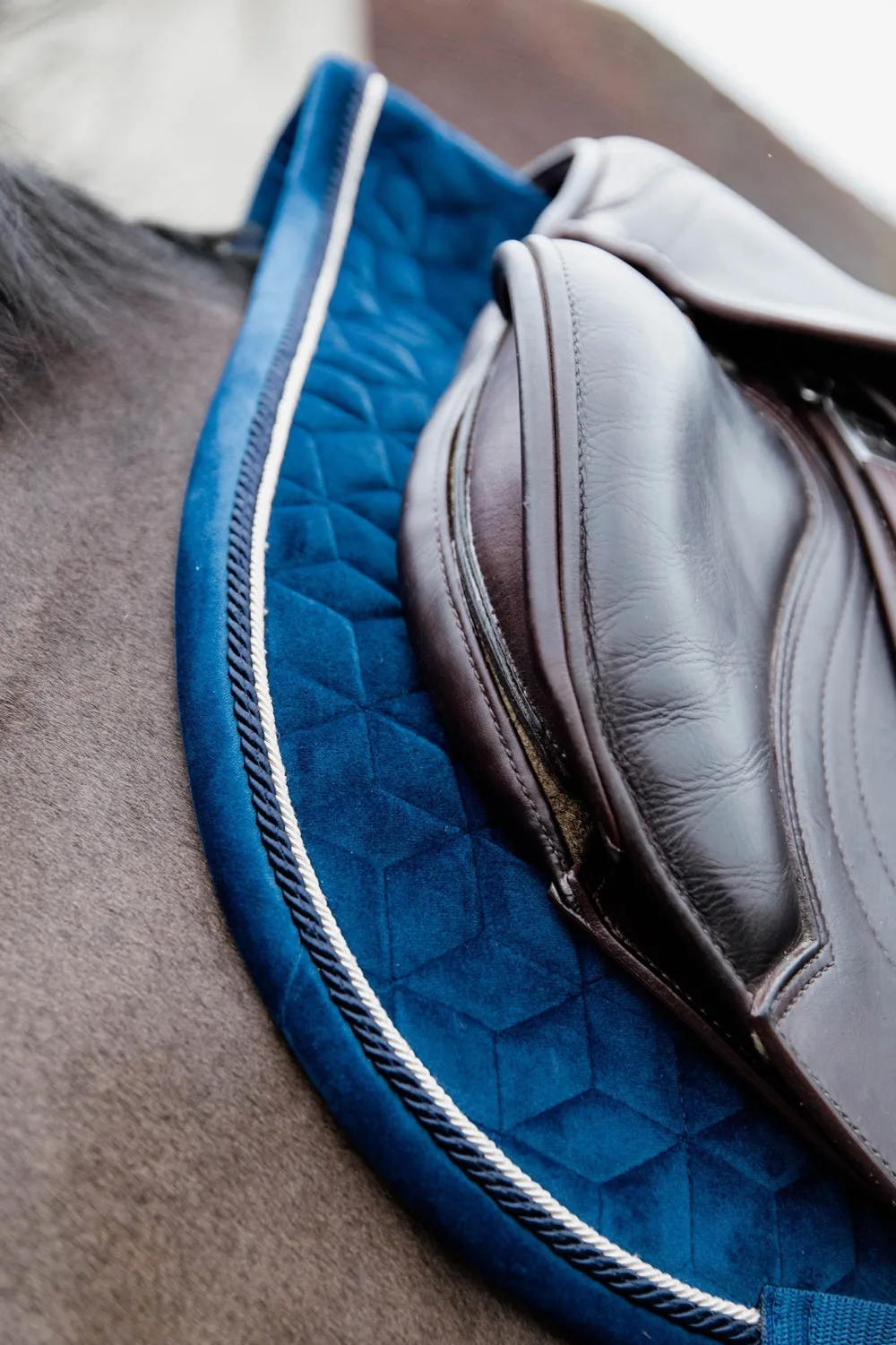 Kentucky Horsewear Kentucky Horsewear|Schabrak & Huvor-Schabrak Basic Velvet Navy