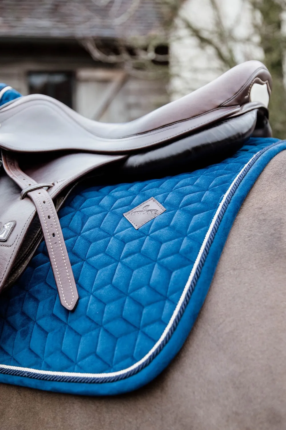 Kentucky Horsewear Kentucky Horsewear|Schabrak & Huvor-Schabrak Basic Velvet Navy