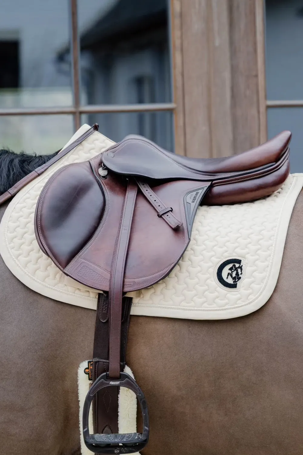 Kentucky Horsewear Kentucky Horsewear|Schabrak & Huvor-Schabrak 3D Logo Beige