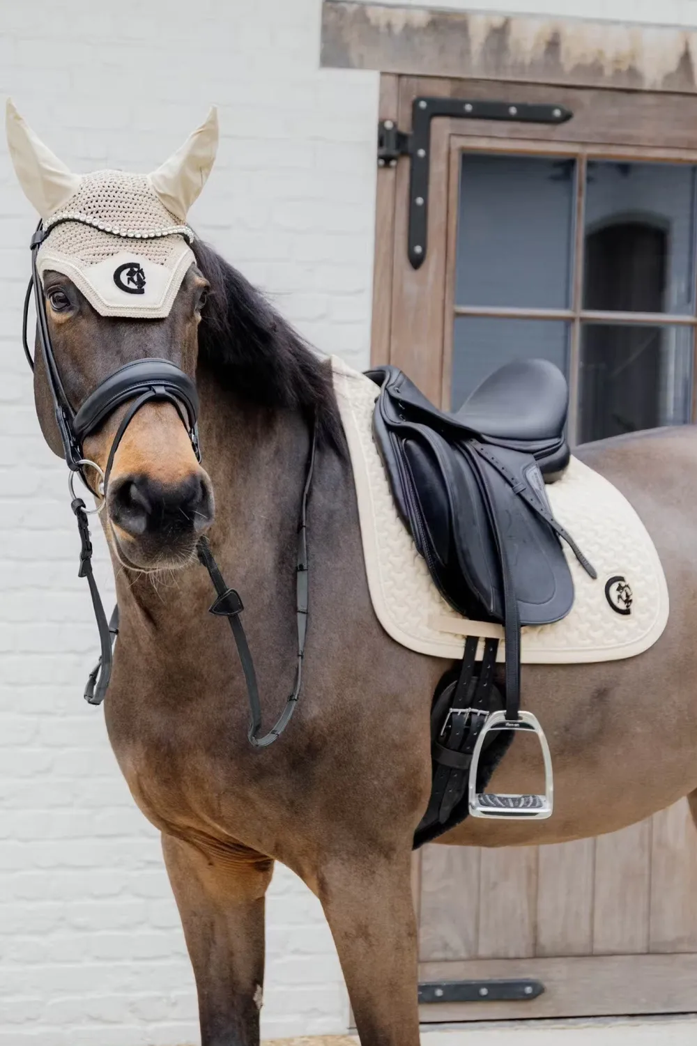 Kentucky Horsewear Kentucky Horsewear|Schabrak & Huvor-Schabrak 3D Logo Beige