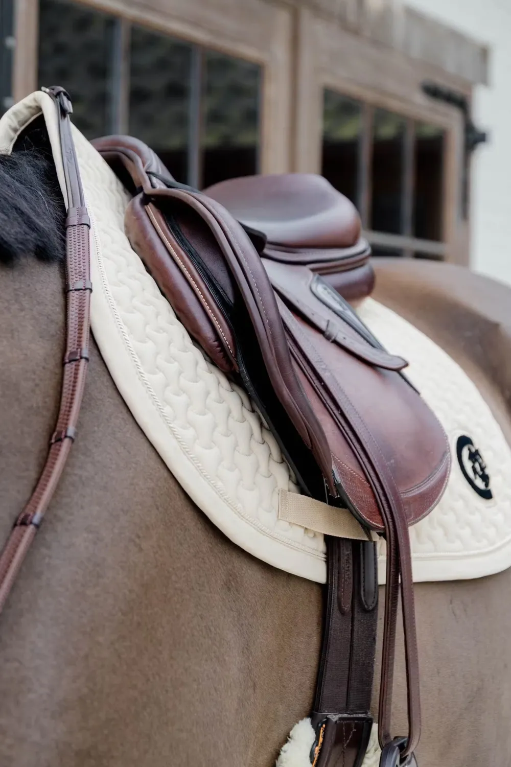 Kentucky Horsewear Kentucky Horsewear|Schabrak & Huvor-Schabrak 3D Logo Beige
