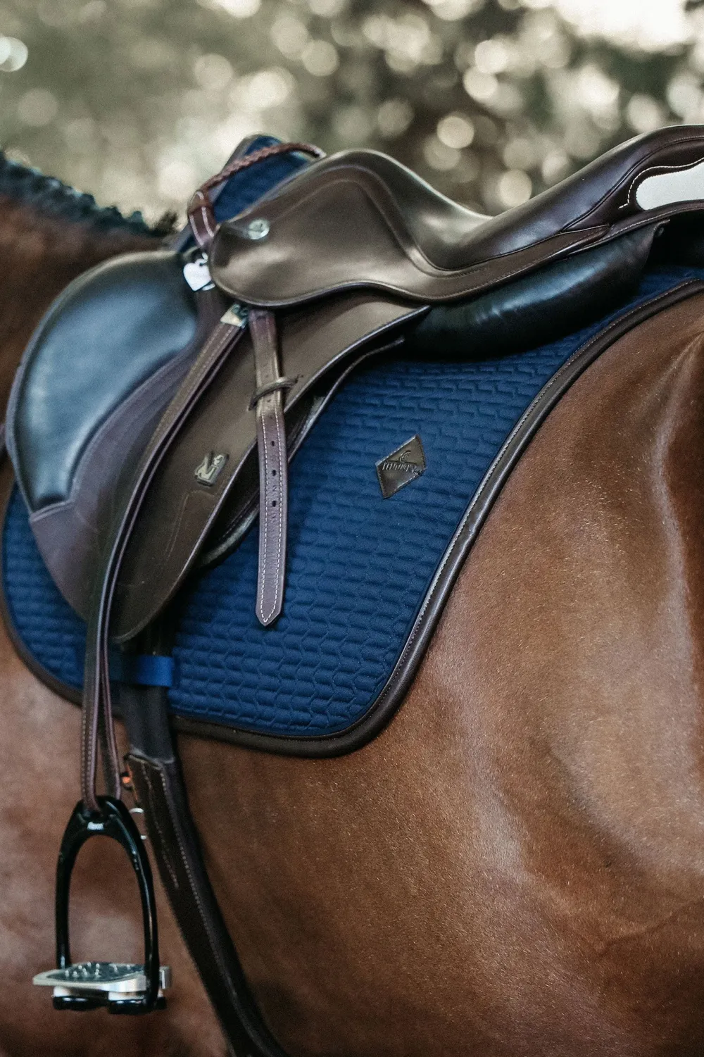 Kentucky Horsewear Kentucky Horsewear|Schabrak & Huvor-Schabrak Läder Navy