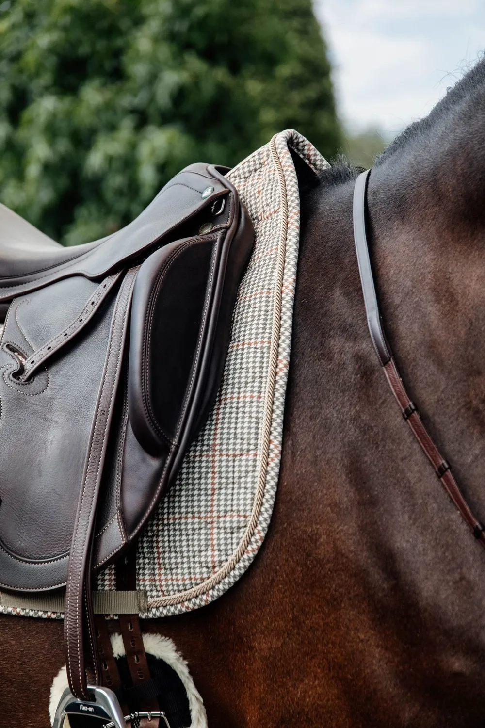 Kentucky Horsewear Schabrak & Huvor-Schabrak Pied-De-Poule Beige