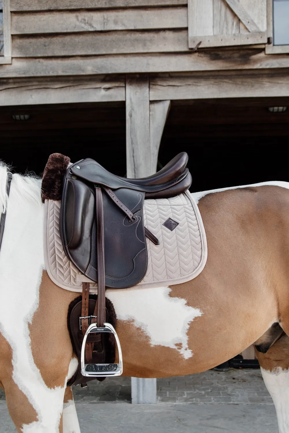 Kentucky Horsewear Kentucky Horsewear|Schabrak & Huvor-Schabrak Skin Friendly Velvet Beige