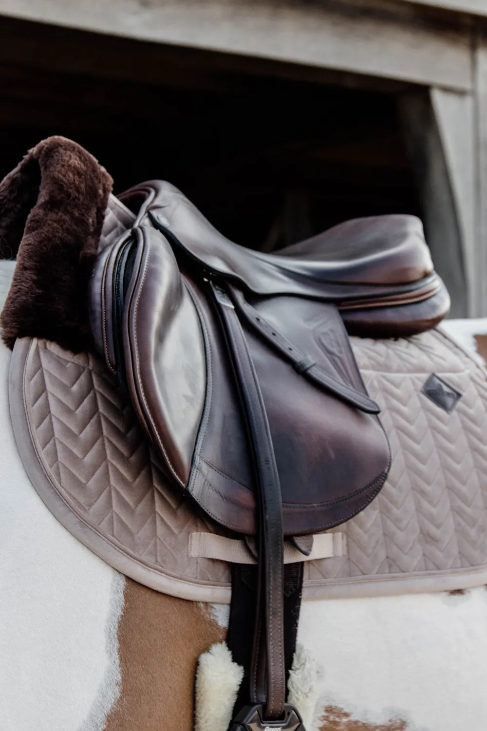 Kentucky Horsewear Kentucky Horsewear|Schabrak & Huvor-Schabrak Skin Friendly Velvet Beige