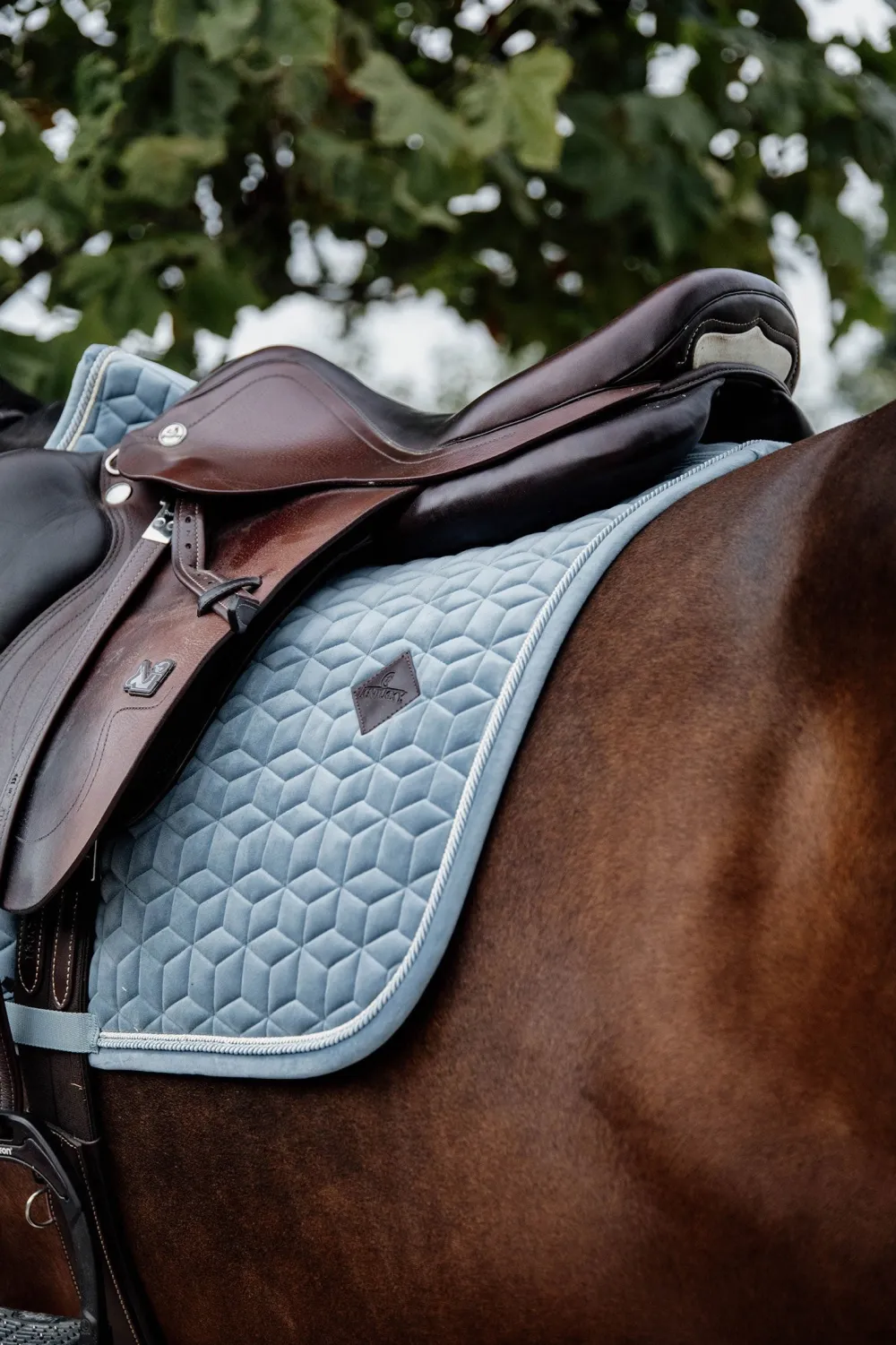 Kentucky Horsewear Kentucky Horsewear|Schabrak & Huvor-Schabrak Velvet Ljusblå