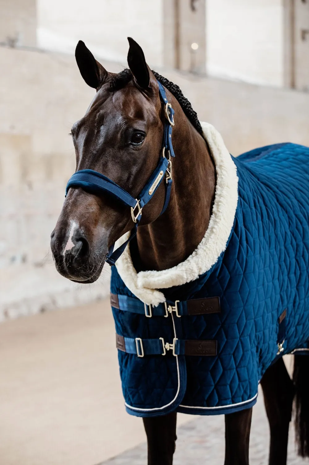 Kentucky Horsewear Hästtäcken & Flughuvor-Show Rug Velvet g Navy
